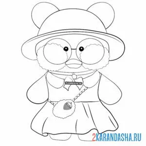 Раскраска уточка лалафанфан новое платье
