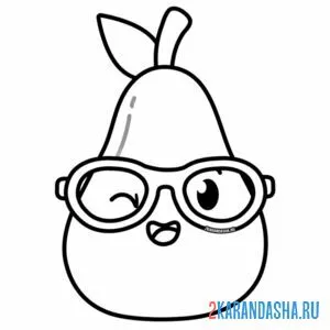 Раскраска груша каваи
