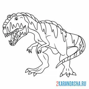Раскраска гигантозавр динозавр