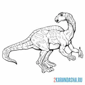 Раскраска игуанодон динозавр