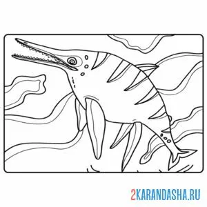 Раскраска шонизавр водный динозавр