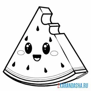 каваи кусочек арбуз