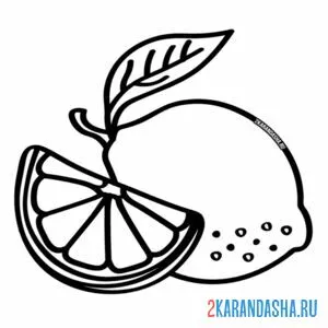 целый лимон и долька лимона
