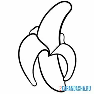 Раскраска банан вид сбоку
