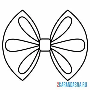 Раскраска простой бантик