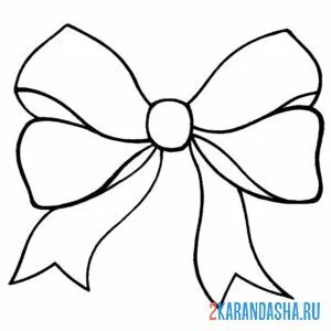 Раскраска игривый бантик