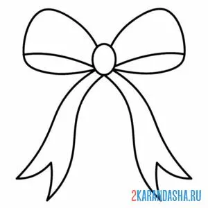 Раскраска бантик простой