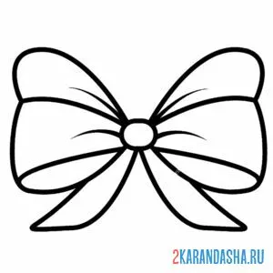 Раскраска бантик большой