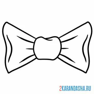 Раскраска бантик-бабочка