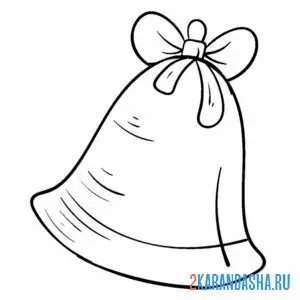 Раскраска колокольчик на боку