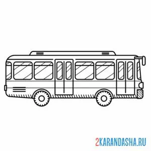 Раскраска рейсовый автобус
