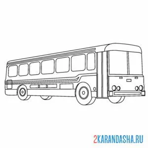 Раскраска автобус городской