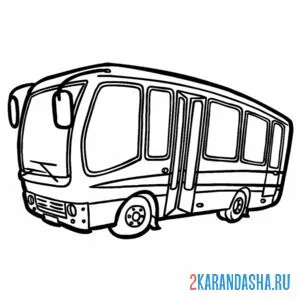 Раскраска небольшой автобус