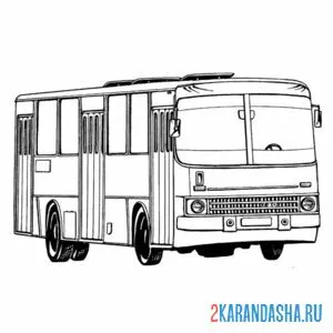 Раскраска автобус для перевозки пассажиров
