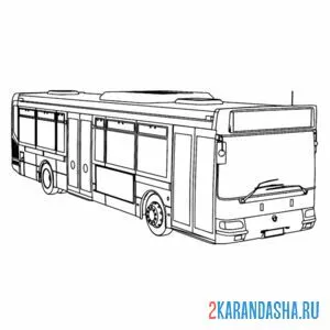 Раскраска немецкий автобус пассажирский
