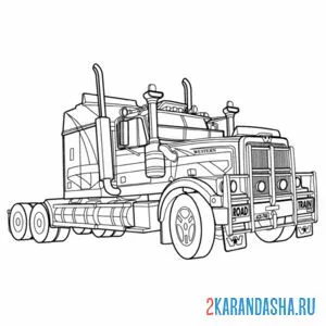 Раскраска грузовик australian truck