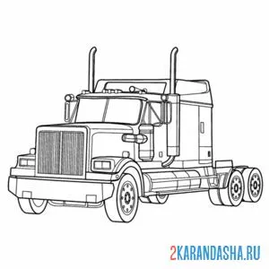 Раскраска грузовик western star