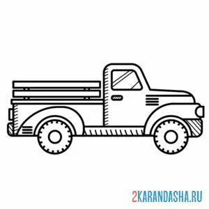 Раскраска пикап грузовик