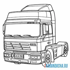 Раскраска кабина грузовика