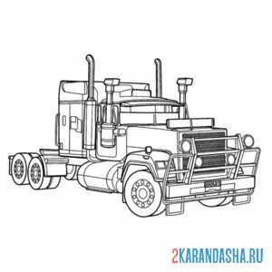 Раскраска грузовик сша