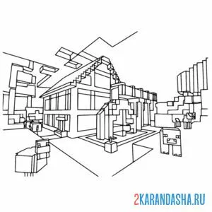 Раскраска строительство дома