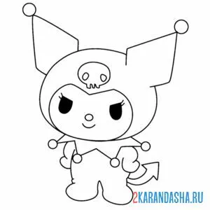 Раскраска куроми чертенок