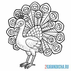 Раскраска красива жар-птица