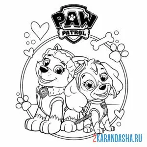Раскраска эверест и скай