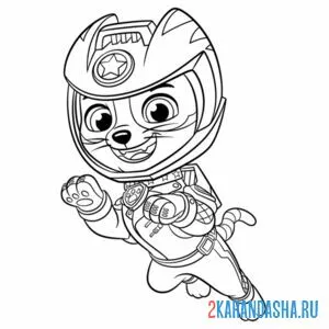 Раскраска дикий кот