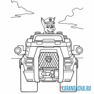 Раскраска гонщик на машине