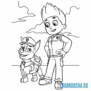 Раскраска райдер и гонщик вместе