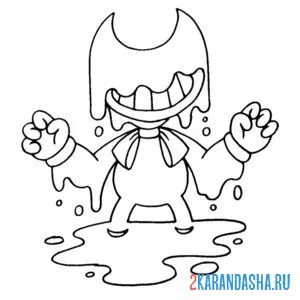 Раскраска демон бенди