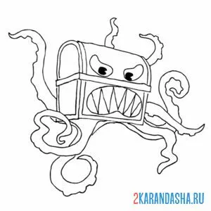 Раскраска бенди в кошмарном побеге