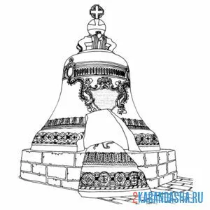 Раскраска колокол россия