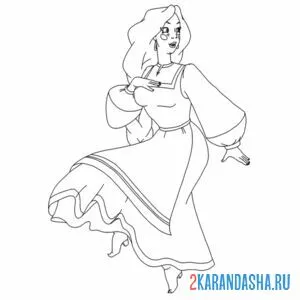 Раскраска аленушка жена богатыря