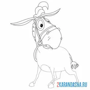 Раскраска ослик моисей