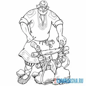 Раскраска пашет поле богатырь