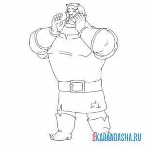 Раскраска илья муромец зовет