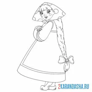Раскраска любава жена алеши поповича