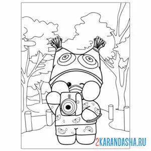 Раскраска уточка лалафанфан фотограф