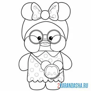 Раскраска уточка лалафанфан микки
