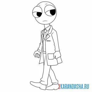 Раскраска персонаж радужные друзья