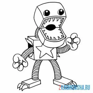 Раскраска rainbow friends персонаж