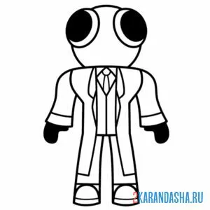 Раскраска персонаж радужные друзья игра