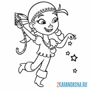 Раскраска иззи пират