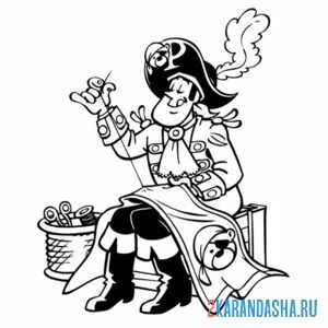 Раскраска пират шьер
