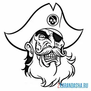 Раскраска злой пират