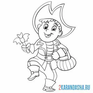 Раскраска счастливый пират