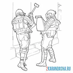 Раскраска спецназ солдат