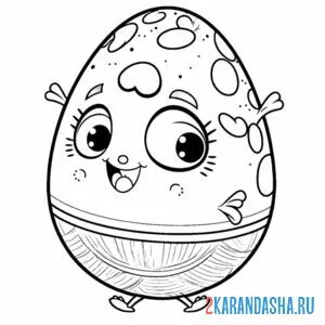 Раскраска забавное яйцо